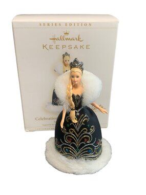 Hallmark Keepsake 2006 Barbie Celebration Ornament Series Blonde Barbie Box